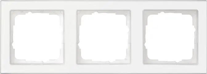 Produktfoto 1 von Abdeckrahmen 3fach Transparent E2 reinweiß