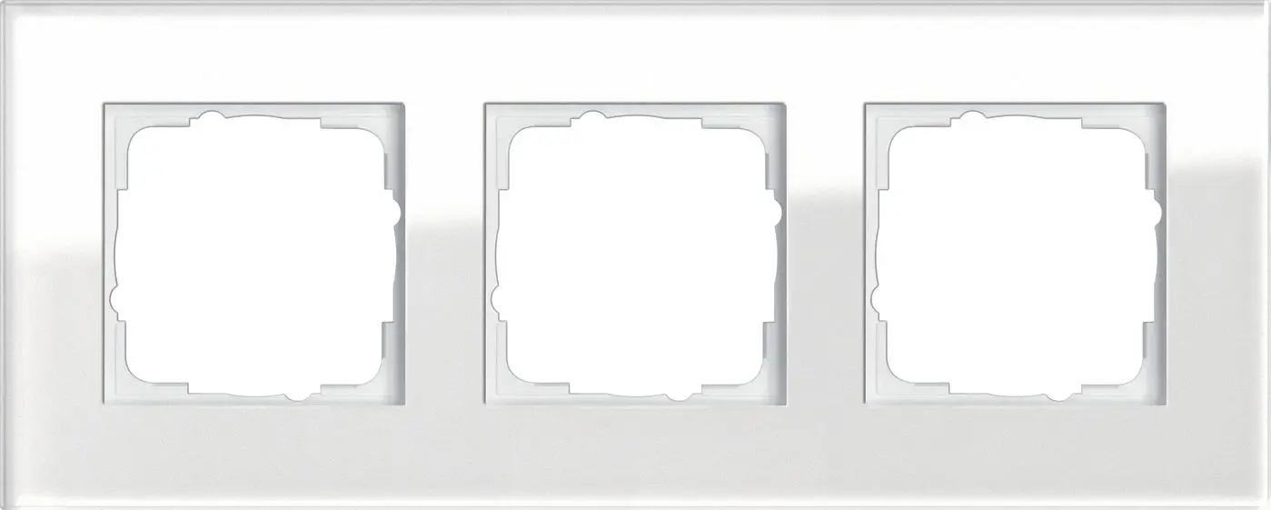 Produktfoto 1 von Abdeckrahmen 3fach Esprit Glas weiß