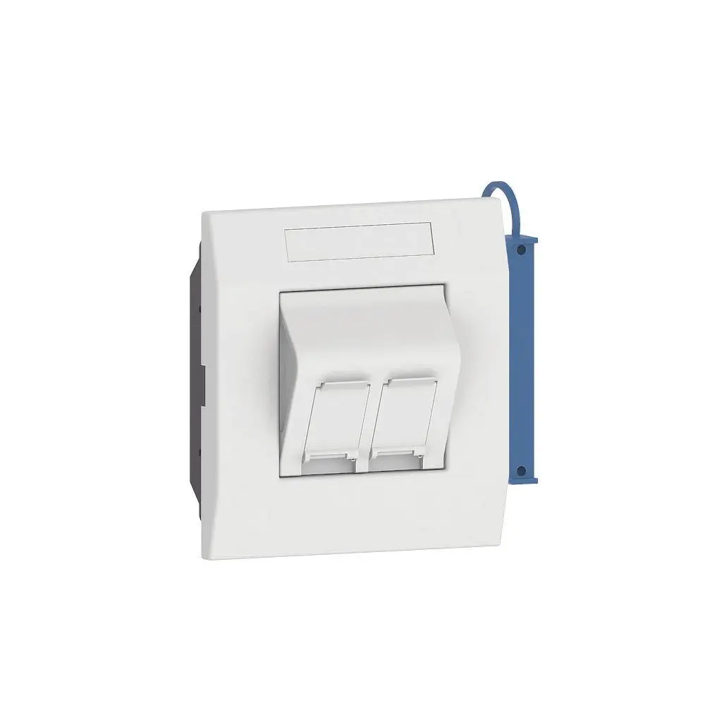 Produktfoto 1 von Einbaueinheit 2 Port KSE/KA-2-9010, Adapterrahmen, für Datentechnik, weiß