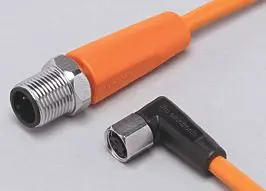 Produktfoto 1 von Verbindungskabel PNP 0,3m PVC Gehäuse PVC orange EPDM IP65/67-69K