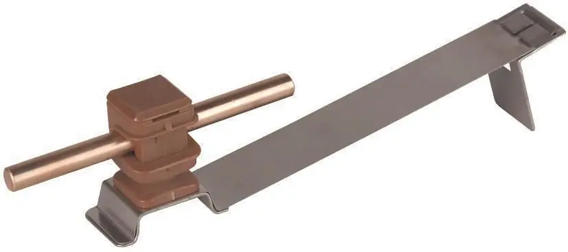 Produktfoto 1 von Dachleitungshalter FLEXIsnap NIRO/K-br. H 16mm Rd 8mm m. Strebe f. Ziegelfalze