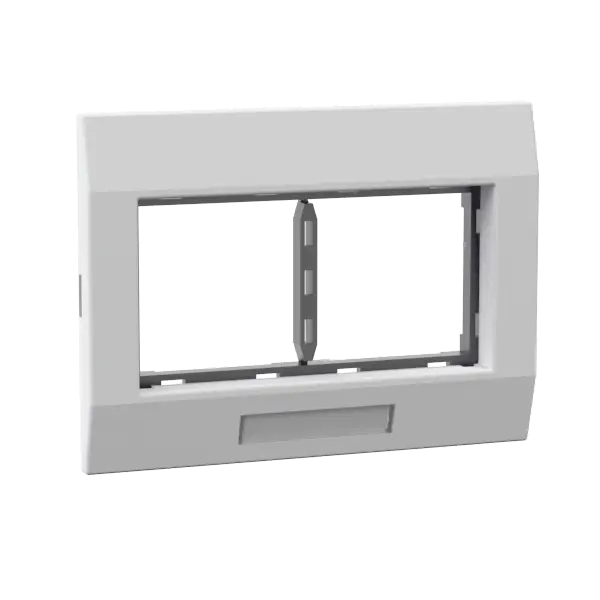Produktfoto 1 von Adapterrahmen 2-fach AR-2H-9010, frontr., BR/BRA/BRS, Raster 45, aws