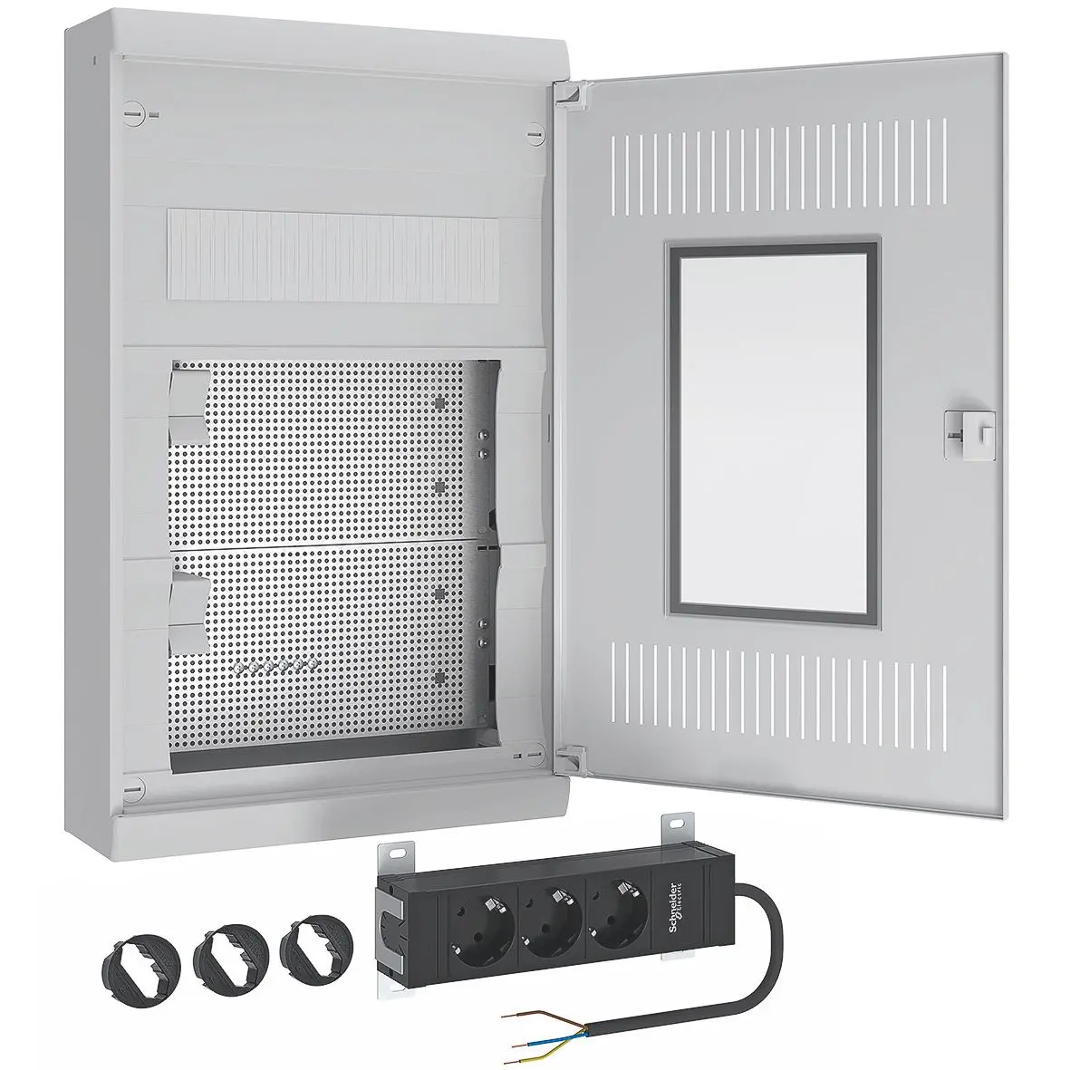 Produktfoto 1 von AMIGO Multimedia-Kleinverteiler - 3R-AP mit Mediatüre, BxHxT: 300x495x106mm
