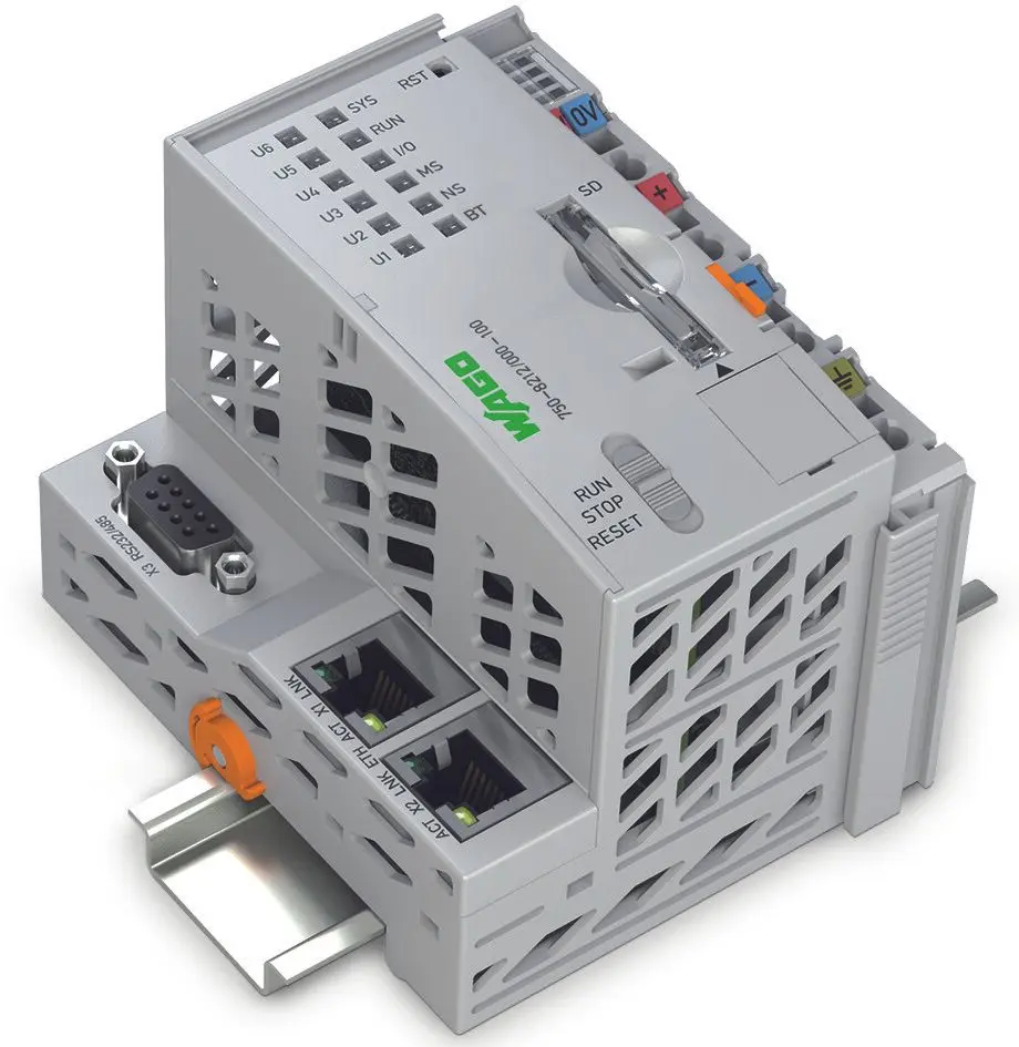 Produktfoto 1 von Controller PFC200,2. Generation,2 x ETHERNET, RS-232/-485,lichtgrau