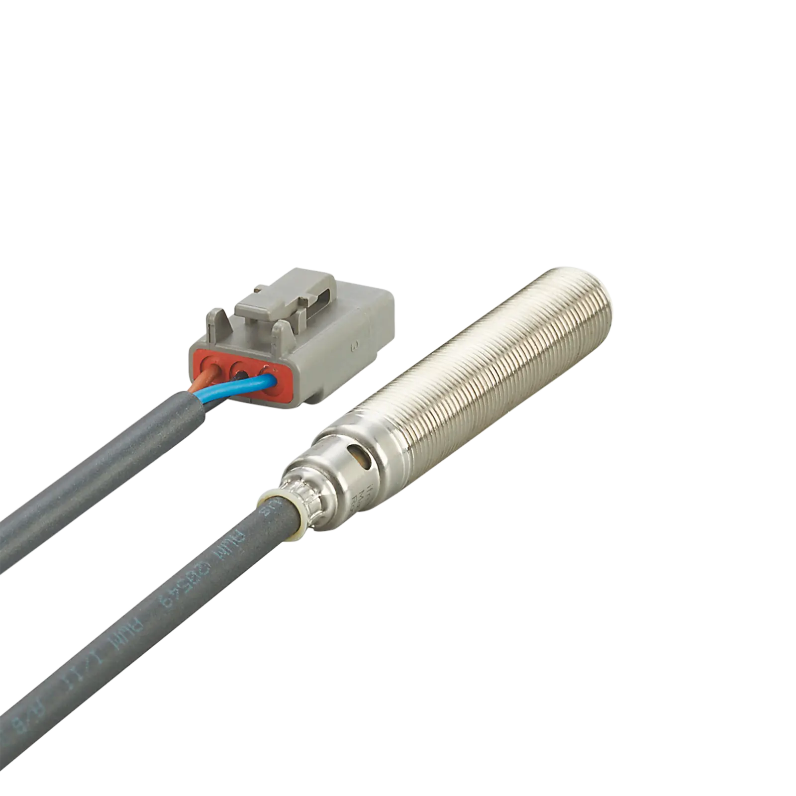 Ind.Sensor M12x1 L=75 Sn=4mm bündig S DC NPN 0,2m PUR DEUTSCH IP67/69K 3L 400Hz