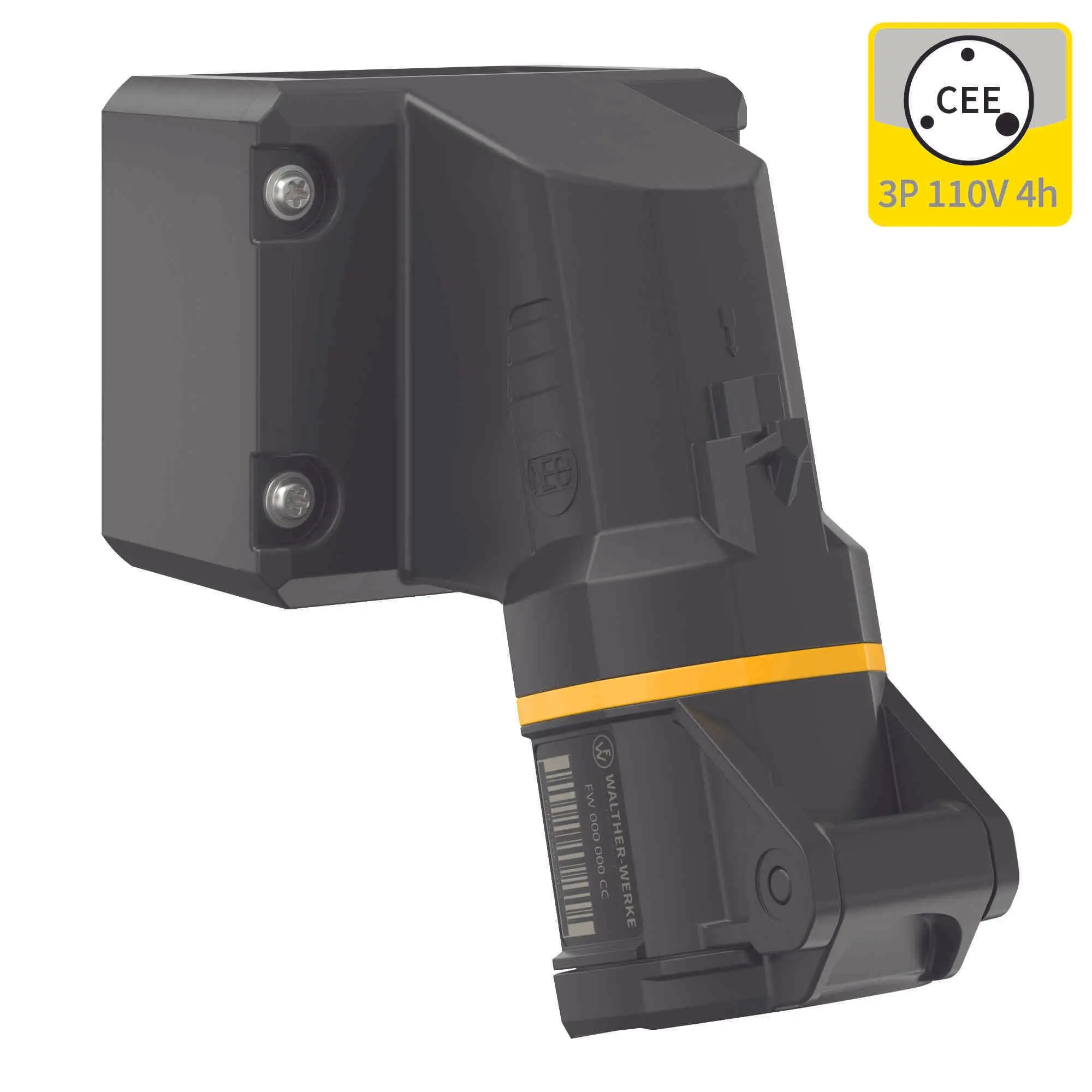 Produktfoto 1 von CEE NEO Wandsteckdose 16A 3P 4h IP54 mit 10pol. Push-In Klemmstein