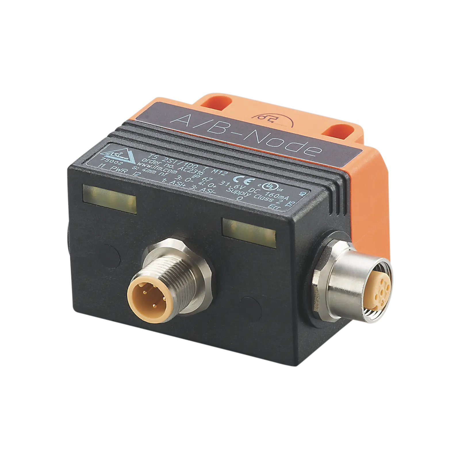 Produktfoto 1 von Doppelsensor 55x60x35 Sn=4mm n.bündig DC AS-i M12 IP67 3L -20...70°C