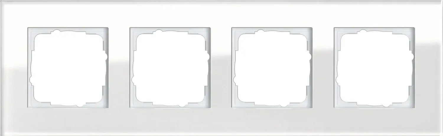 Produktfoto 1 von Abdeckrahmen 4fach Esprit Glas weiß