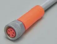 Produktfoto 1 von Anschlusskabel m.Buchse <50VAC 5m PUR Geh. TPU orange FKM IP65/67-69K