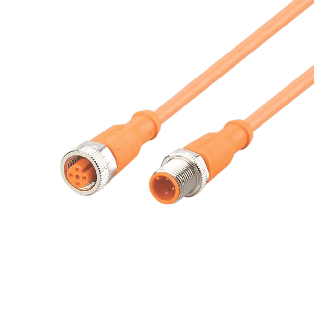Produktfoto 1 von Verbindungskabel <250VAC 0,3m PUR Gehäuse TPU orange FKM IP65/67-69K