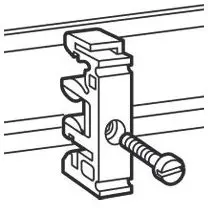 Produktfoto 1 von Hutschienenadapter m.Bohrung f.Schrauben 4mm M4