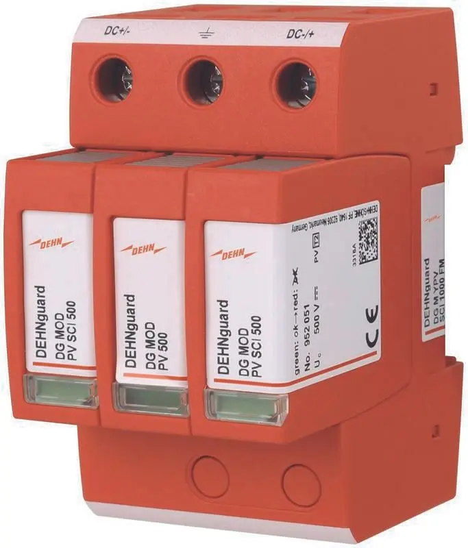 Produktfoto 1 von Überspannungsableiter Typ 2 DEHNguard M Mehrpolig für PV-Anlagen bis 1000V DC