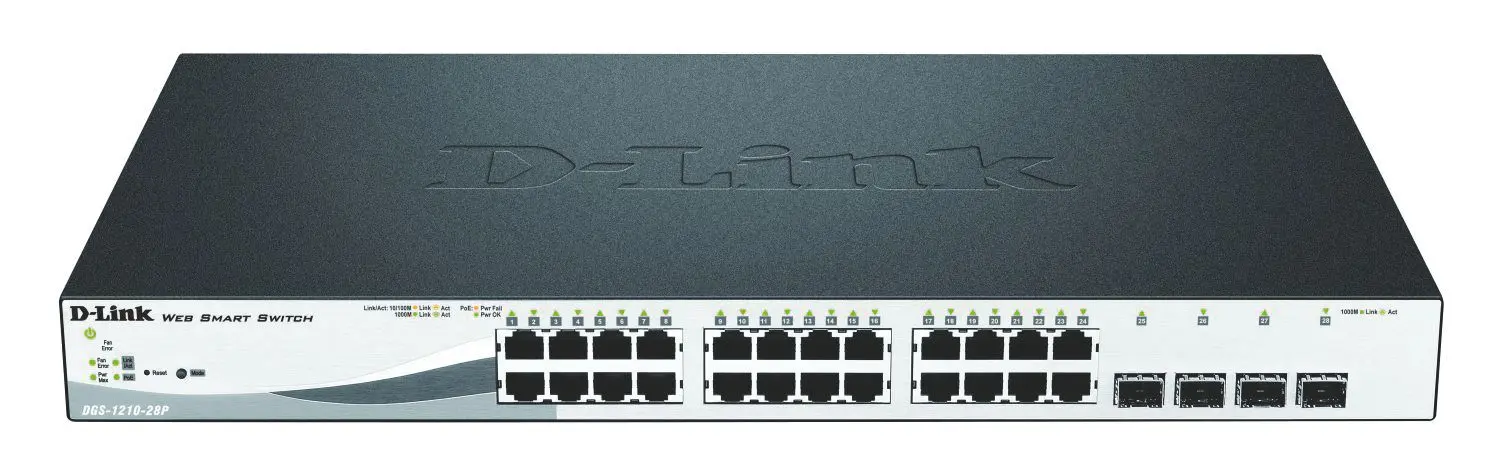 Produktfoto 1 von 28-Port Layer2 PoE Gigabit Smart Managed Switch 3.0 24x10/100/1000Mbit/s
