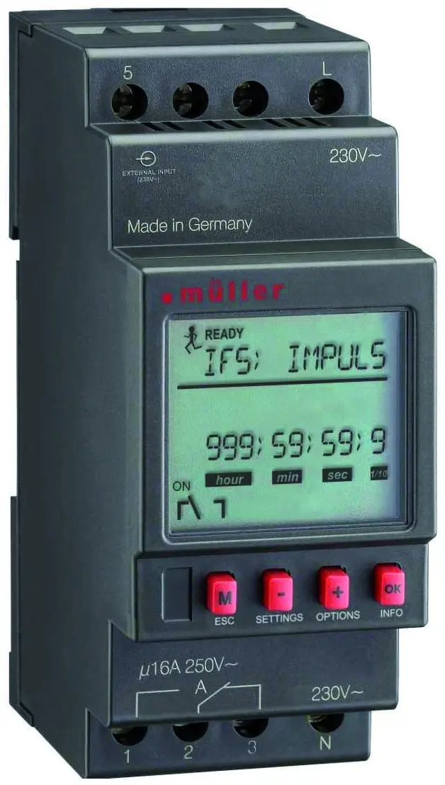 Produktfoto 1 von Zeitbereich 000:00:00:1 bis 999:59:59:9, Verteilereinbau
