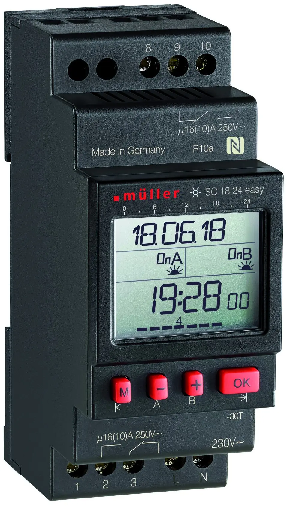 Produktfoto 1 von Digitale Zeitschaltuhr SC1824easy 230V 50-60Hz Müller