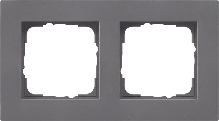 Produktfoto 1 von Abdeckrahmen 2f flach Gira E2 Anthrazit