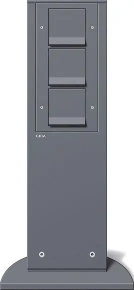 Produktfoto 1 von 491mm 3xSCHUKO KS Energiesäule anthrazit