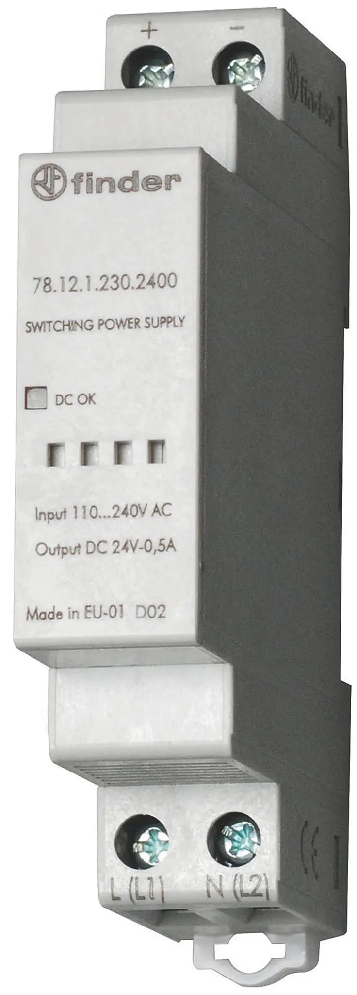 Produktfoto 1 von Schaltnetzteil für Reiheneinbau Eingang 110-240VAC oder 220VDC Ausgang 12W 24VDC