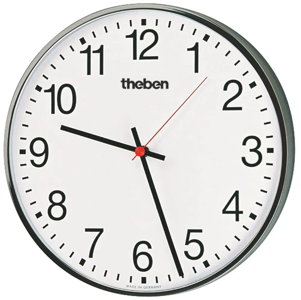 Produktfoto 1 von KNX-Innenuhr, rund, einseitig 40 cm, arabische Zahlen, Metall