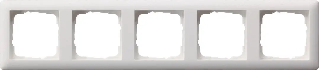 Produktfoto 1 von Abdeckrahmen 5fach Standard 55 reinweiß matt