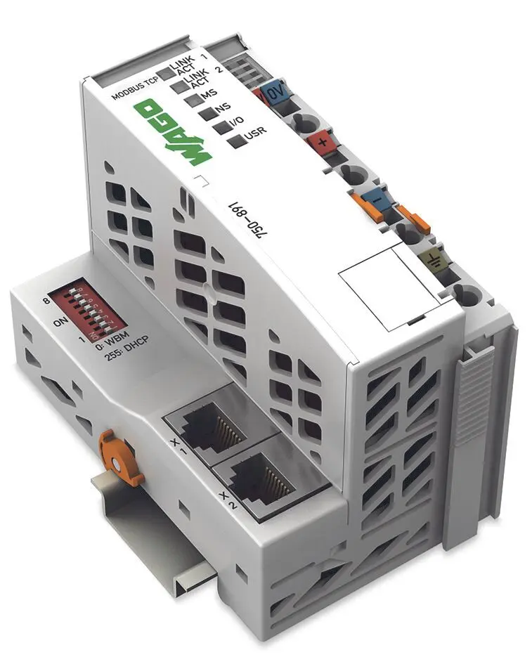 Produktfoto 1 von Controller Modbus TCP,4. Generation,2 x ETHERNET