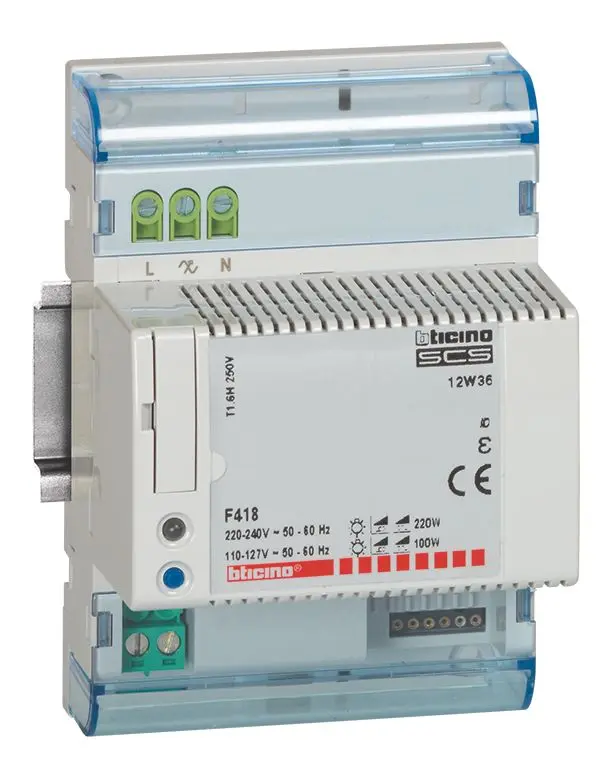 Produktfoto 1 von Universal-REG-Dimmer, Dimmausgang 2x300 VA oder 1x600 VA, 4 TE DIN