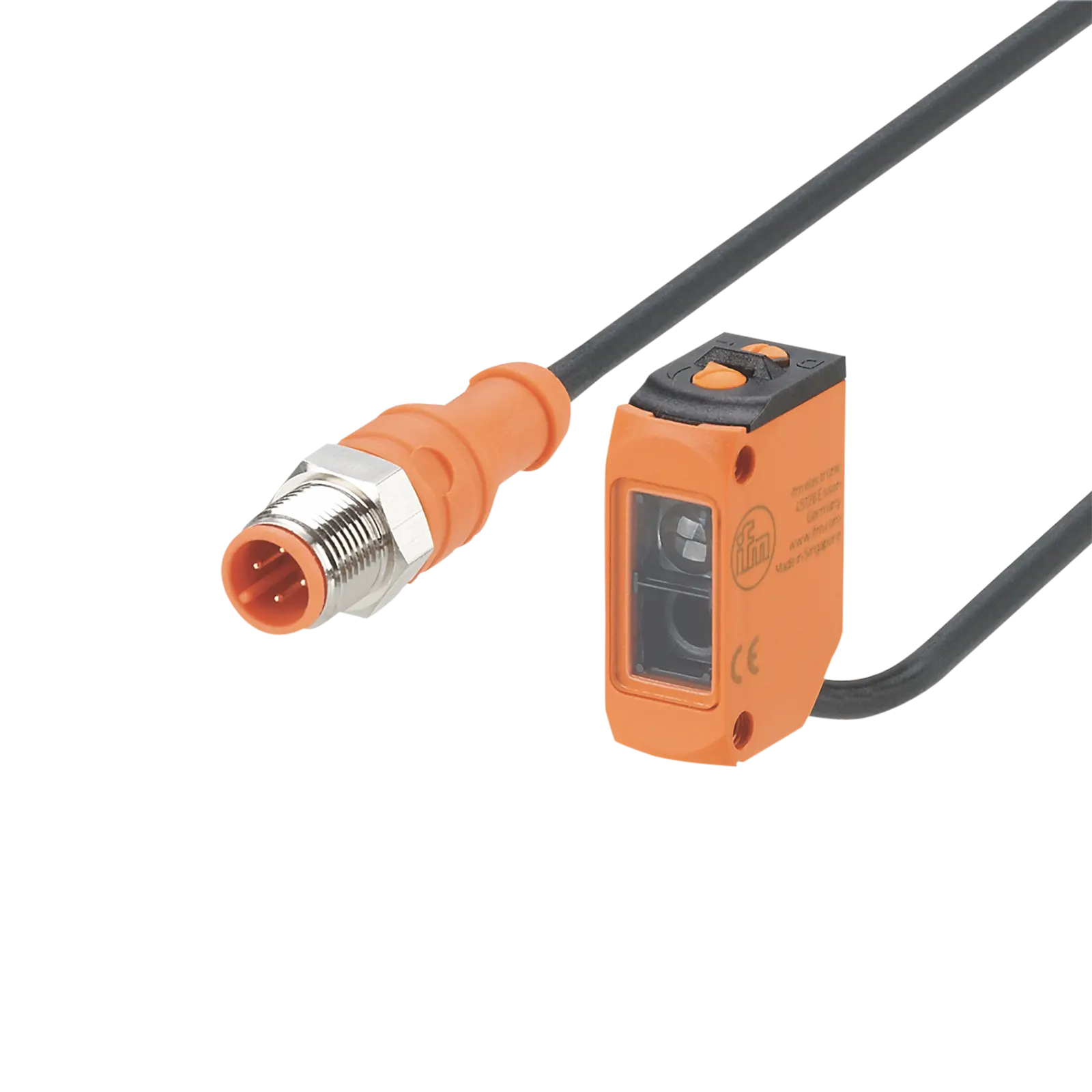 Produktfoto 1 von Einweglichtschranke Rotlicht Hell/Dunkel PNP 10m IP65/67 0,3m PUR-Kabel M12