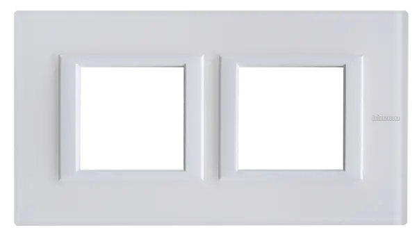Produktfoto 1 von Abdeckrahmen AXOLUTE: 2f, 2 + 2 Module, White Glass