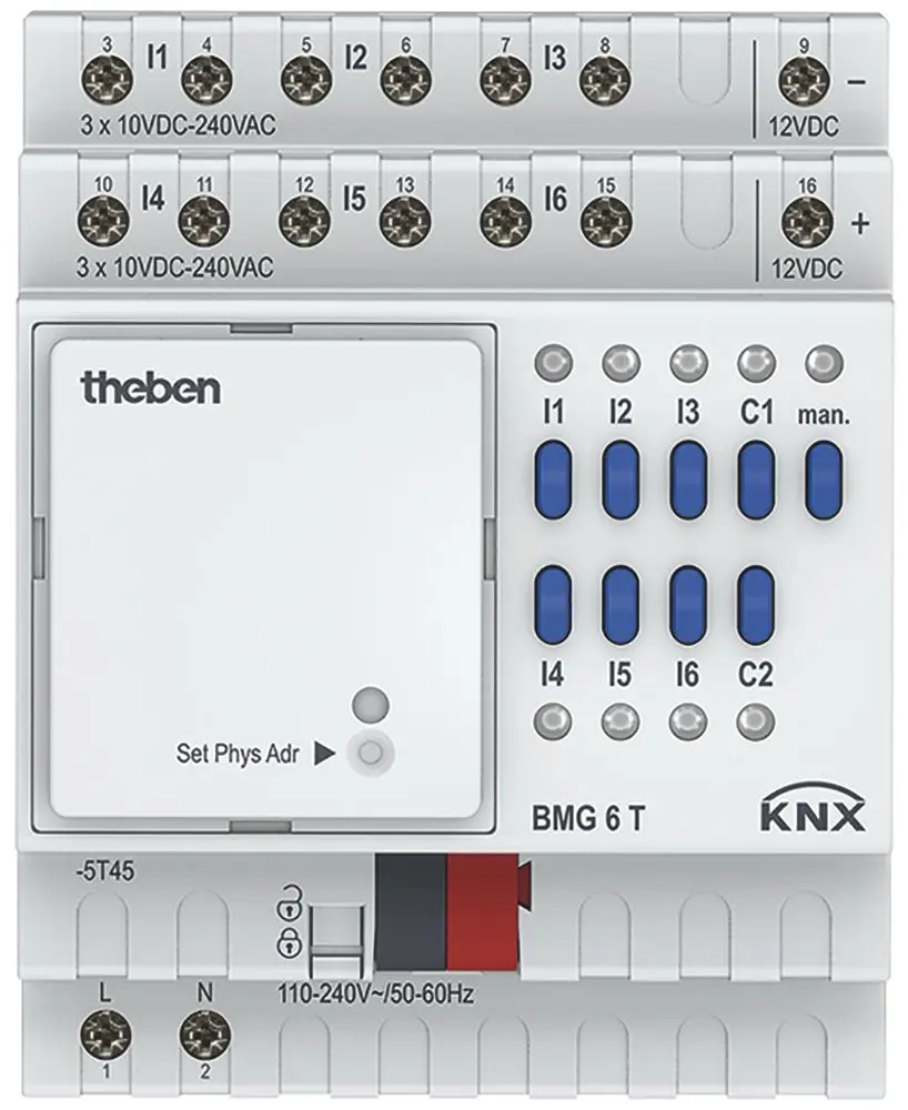 Produktfoto 1 von 6-fach KNX-Binäreingang, KNX TP, Data Secure, Grundgerät MIX2
