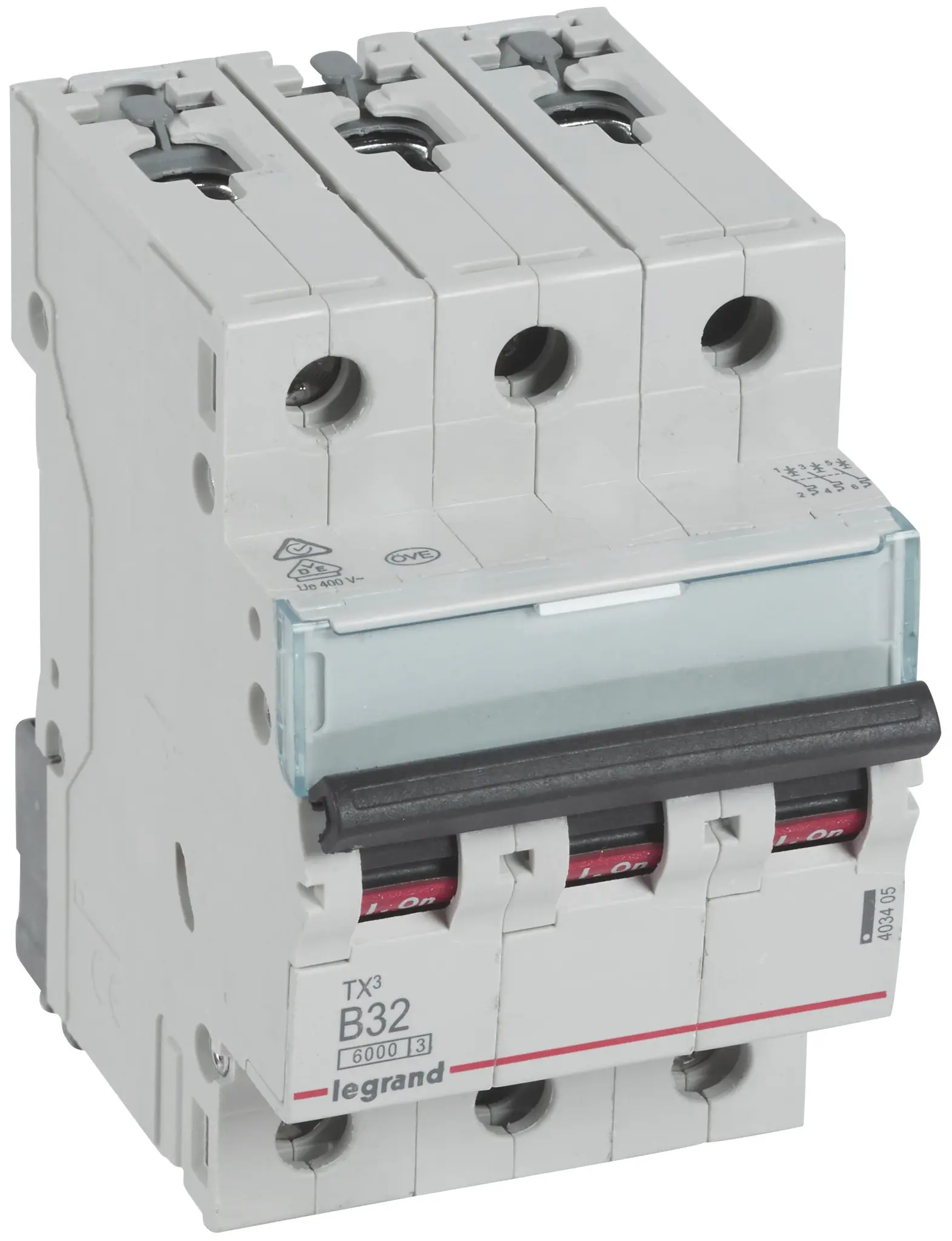 Produktfoto 1 von TX3 LS-Schalter B-Char. 32A, 3-polig, 6kA, 400VAC, 3TE