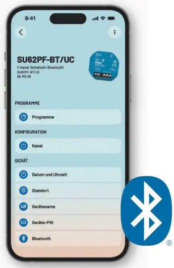 Produktfoto 1 von 1-Kanal-Schaltuhr mit potenzialfreiem ­Kontakt, Bluetooth und ELTAKO