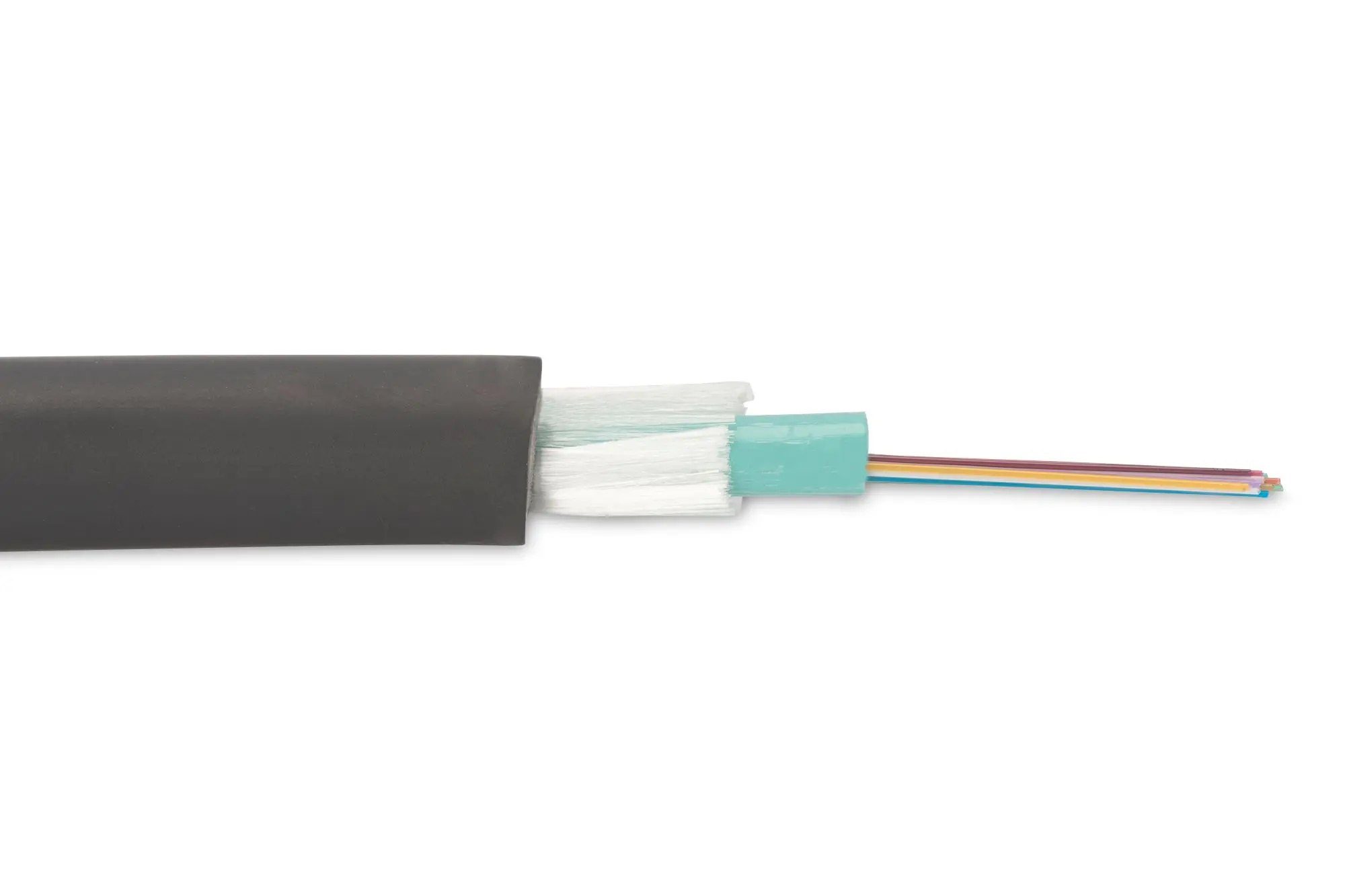 Produktfoto 1 von LWL Universal Installationskabel OM3 12 Fasern Innen/Außen aqua Länge ab 1m