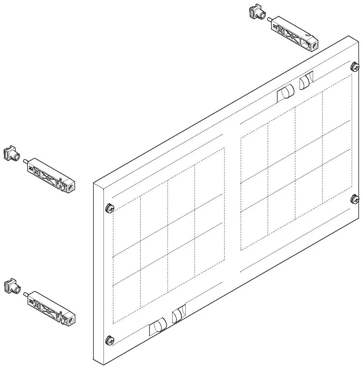 Produktfoto 1 von ESPRO-Modul tief BxH:500x300mm SAS 40mm f.NH00-Trenner EBM 70mm