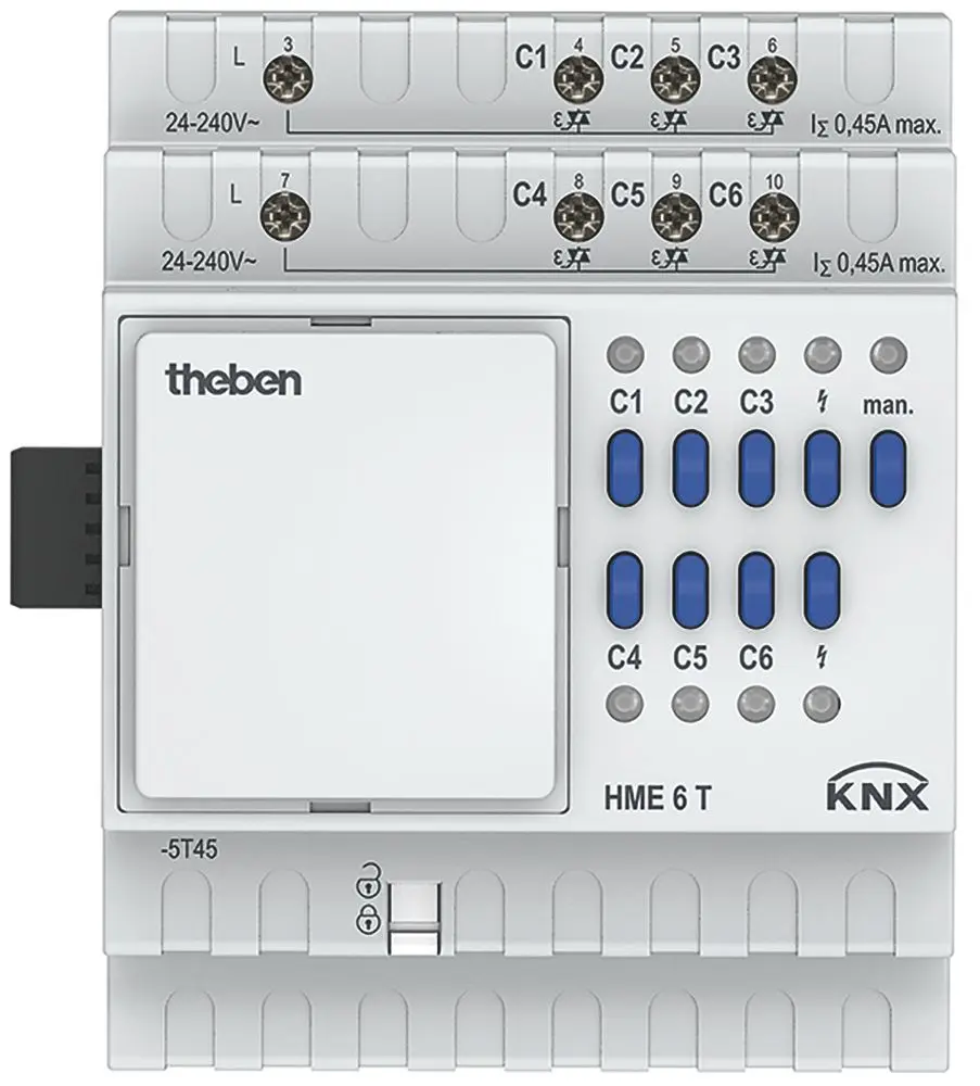 Produktfoto 1 von 6-fach KNX-Heizungsaktor, KNX TP, Data Secure, Erweiterung MIX2