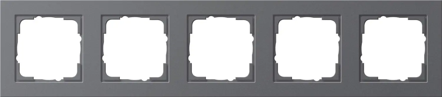 Produktfoto 1 von Abdeckrahmen 5fach E2 anthrazit