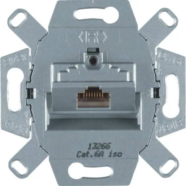 Produktfoto 1 von Anschluss Dose 1x RJ45 geschirmt Cat.6a f. Zentralscheibe UAE 1-fach hfr