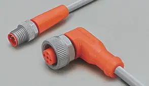 Produktfoto 1 von Verbindungskabel <50VAC 0,3m PUR Gehäuse TPU orange FKM IP65/67-69K