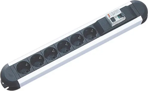 Produktfoto 1 von PRIMO 6xSchuko 1xFi Strom 1