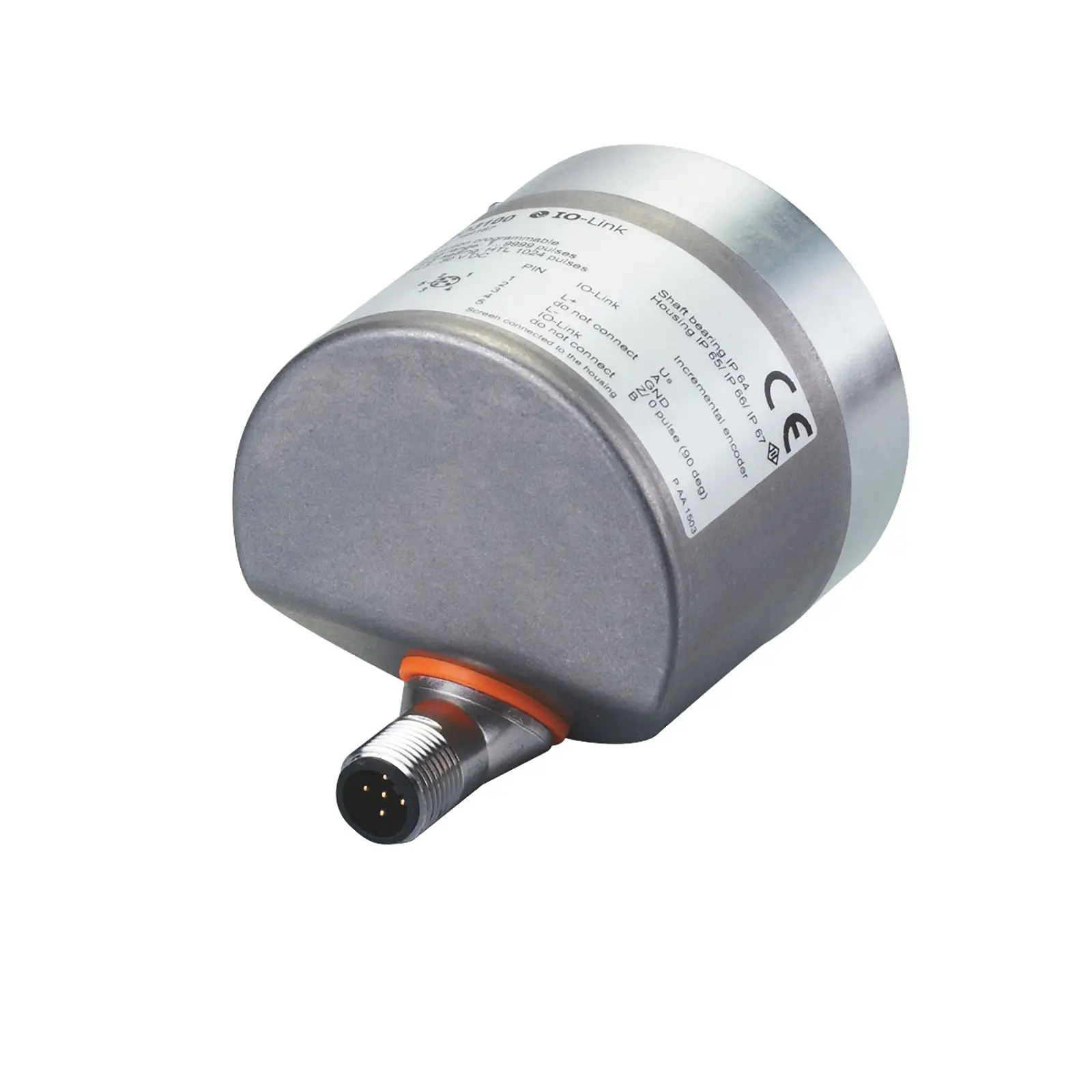 Produktfoto 1 von Einseitig offener Hohlwellendrehgeber D=12mm 1...10000 IO-Link M12