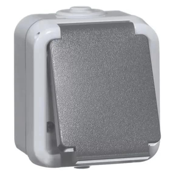 Produktfoto 1 von Steckdose SCHUKO, grau