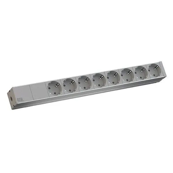 Produktfoto 1 von 19" 1HE 8xSchuko 1xKlemme