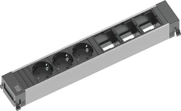 Produktfoto 1 von Power Frame ALU Steckdoseneinheit 6-fach