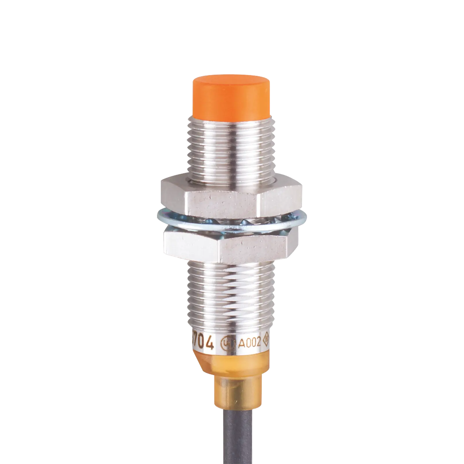Produktfoto 1 von Ind.Sensor M12x1 L=40 Sn=7mm n.bündig Ö DC PNP 2m PUR IP65-69K 3L 700Hz