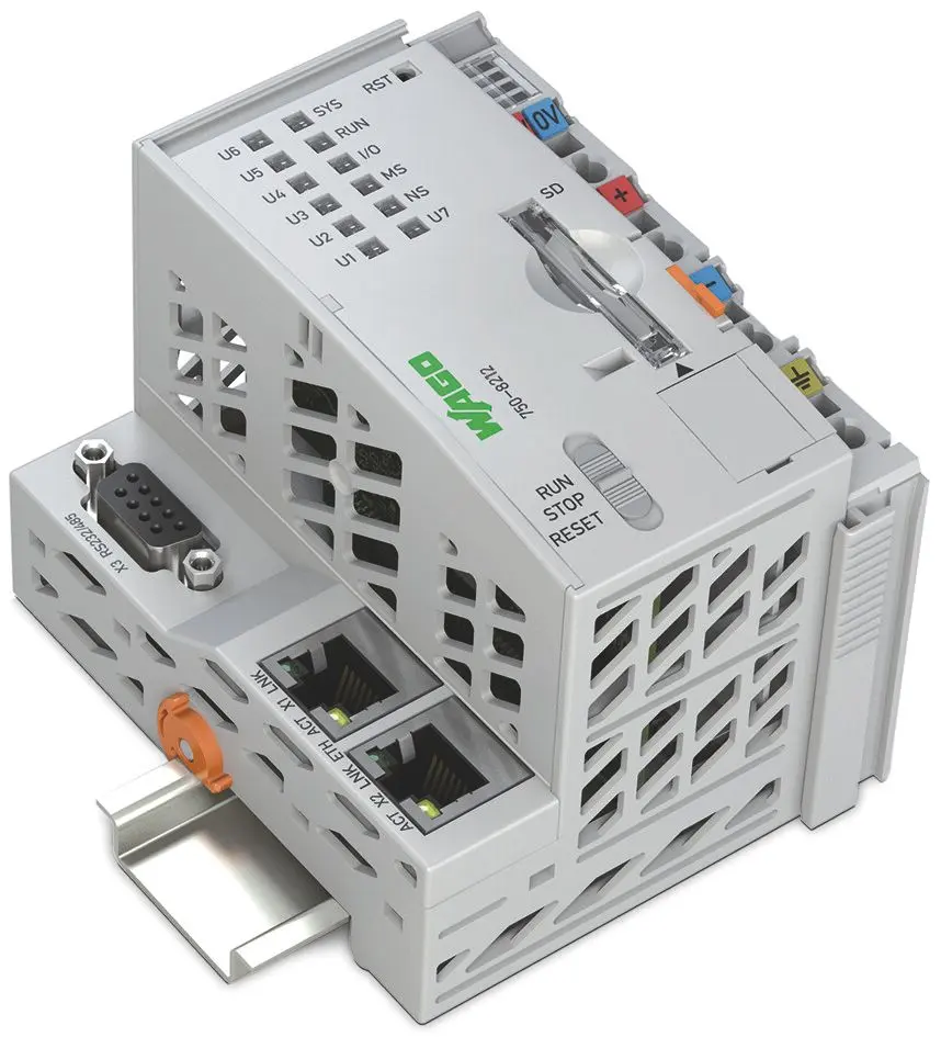 Produktfoto 1 von Controller PFC200,2. Generation,2 x ETHERNET, RS-232/-485,lichtgrau