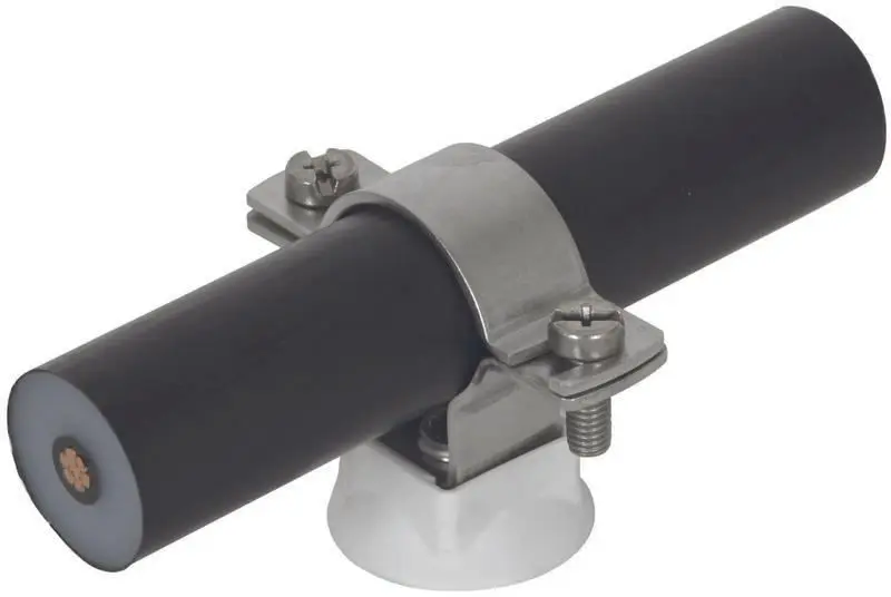 Produktfoto 1 von Leitungshalter für HVI-power-Leitung D 27-30mm mit Kunststoffsockel NIRO