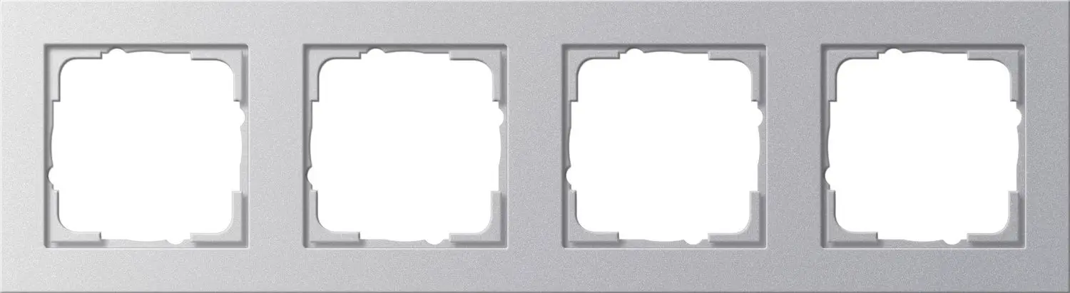 Produktfoto 1 von Abdeckrahmen 4fach E2 Farbe alu