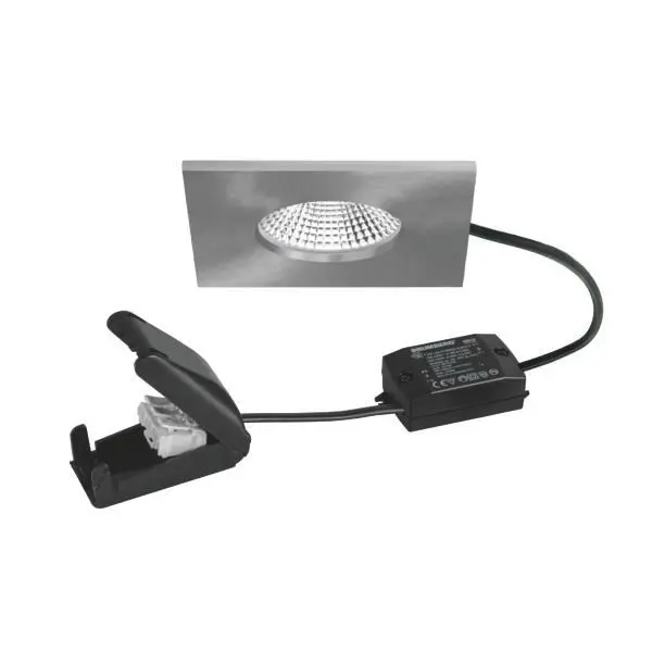 Produktfoto 1 von LED-Einbaudownlight 230 V AC, 50 Hz, 7 W, 36°, 3.000 K, quadr.