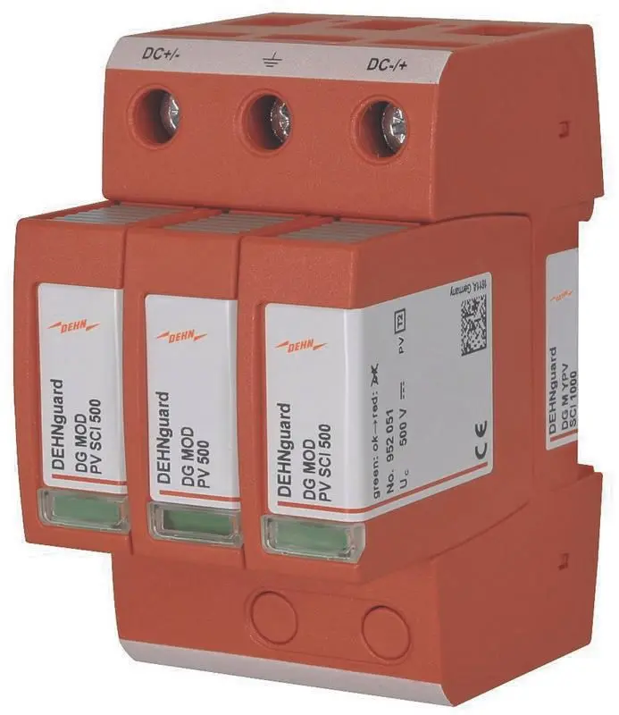 Produktfoto 1 von Überspannungsableiter Typ 2 DEHNguard M Mehrpolig für PV-Anlagen bis 1000V DC