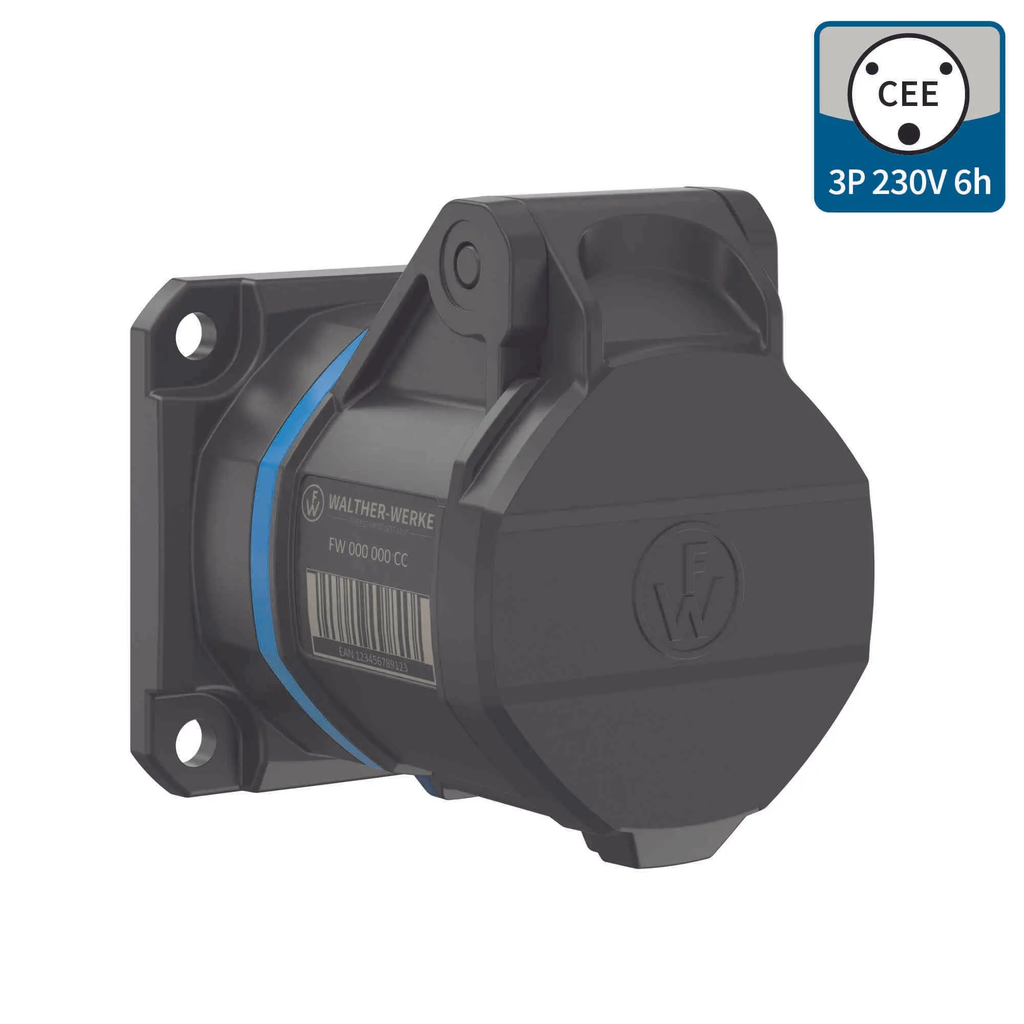Produktfoto 1 von CEE NEO Anbaudose gerade 16A 3P 6h IP54 mit Schraubanschluss