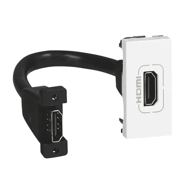 Produktfoto 1 von Mosaic HDMI-DOSE+KABEL 1-m Ultraweiß